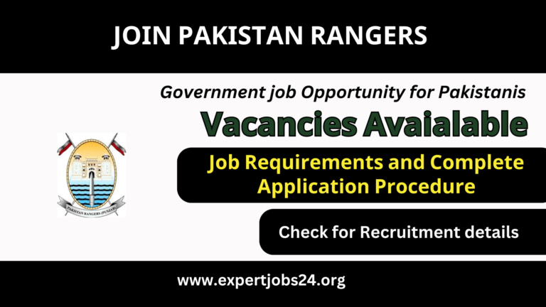 Join Pakistan Rangers Jobs online Apply 2024