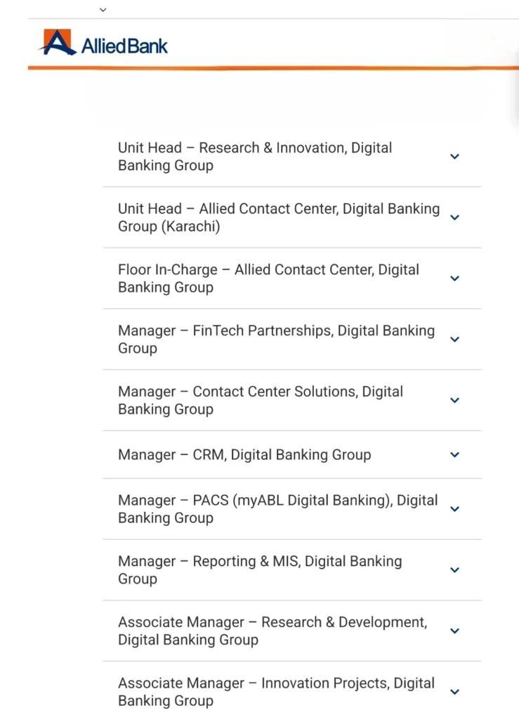 Latest ABL Allied Bank Careers Online Apply 2025 2 Allied Bank Career opportunity