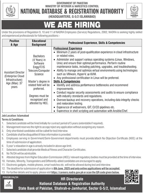 NADRA Jobs Online Apply 2025 2 National database and registartion authority latest Nadra Jobs