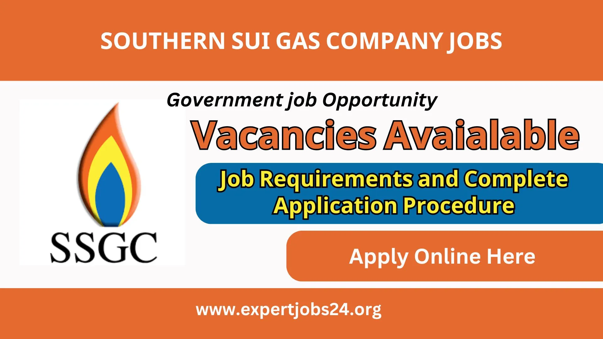 SSGC Jobs online apply 2025